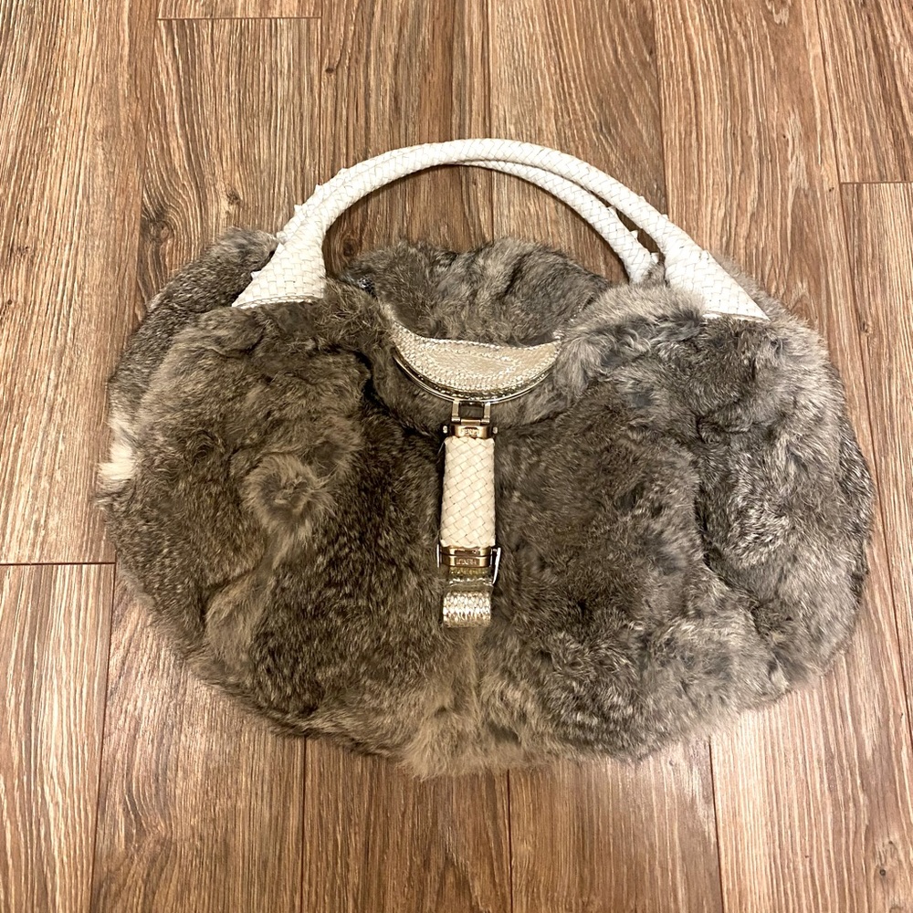 Authentic Fendi Rabbit Fur Spy Purse / Bag ( gift)